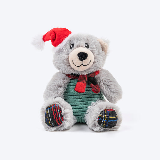 HUFT Beary Merry Plush Toy for Dog – White & Green - Heads Up For Tails