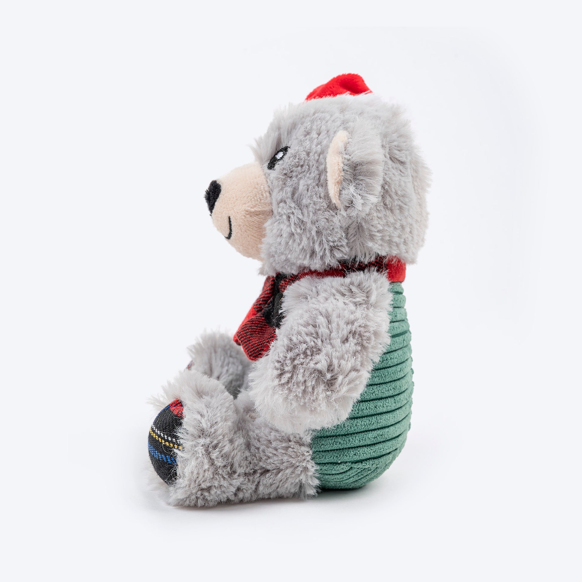 HUFT Beary Merry Plush Toy for Dog – White & Green - Heads Up For Tails