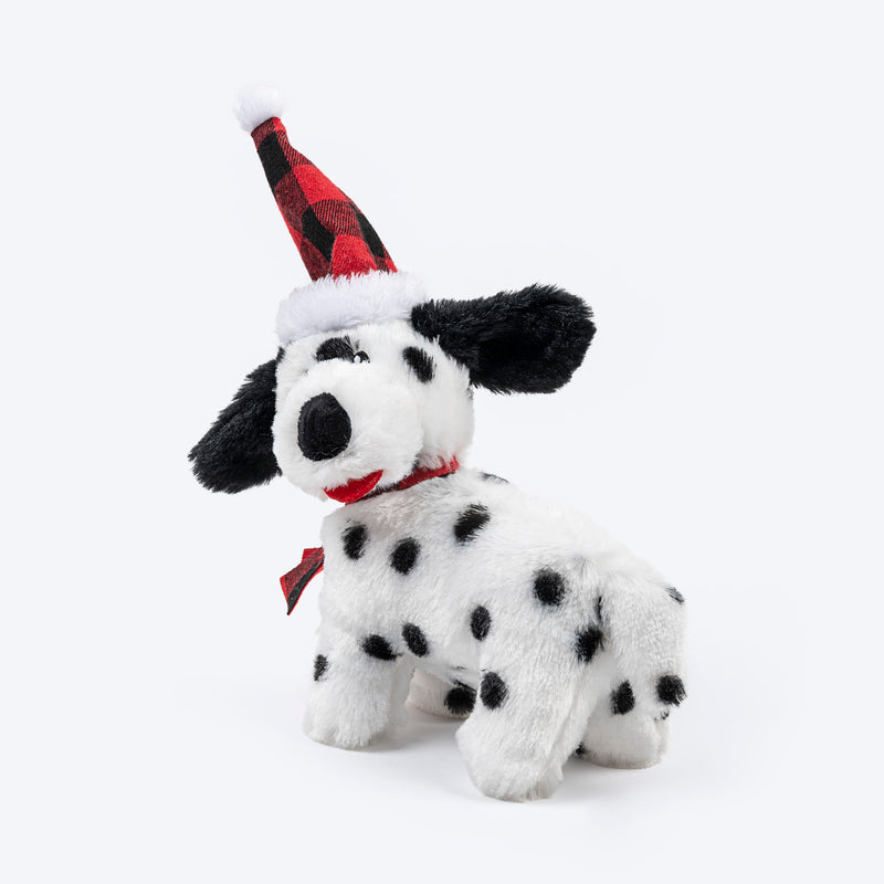 HUFT Dotted Doggo Plush Toy For Dog - White & Black - Heads Up For Tails