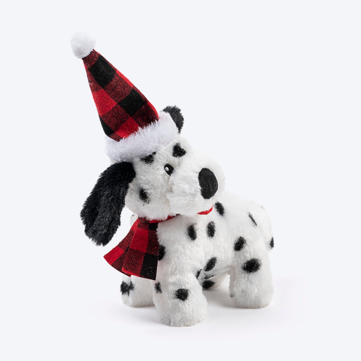 HUFT Dotted Doggo Plush Toy For Dog - White & Black - Heads Up For Tails