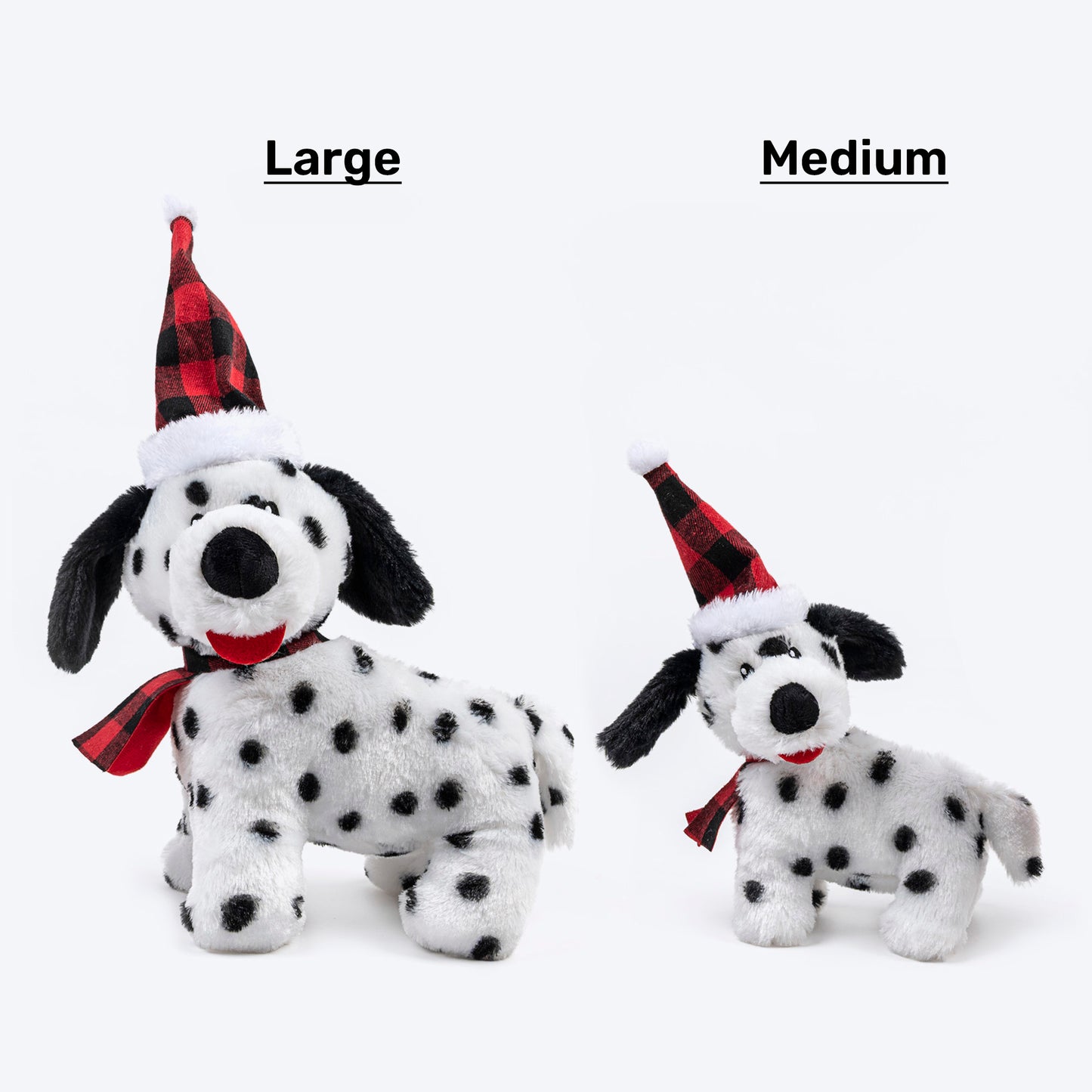 HUFT Dotted Doggo Plush Toy For Dog - White & Black