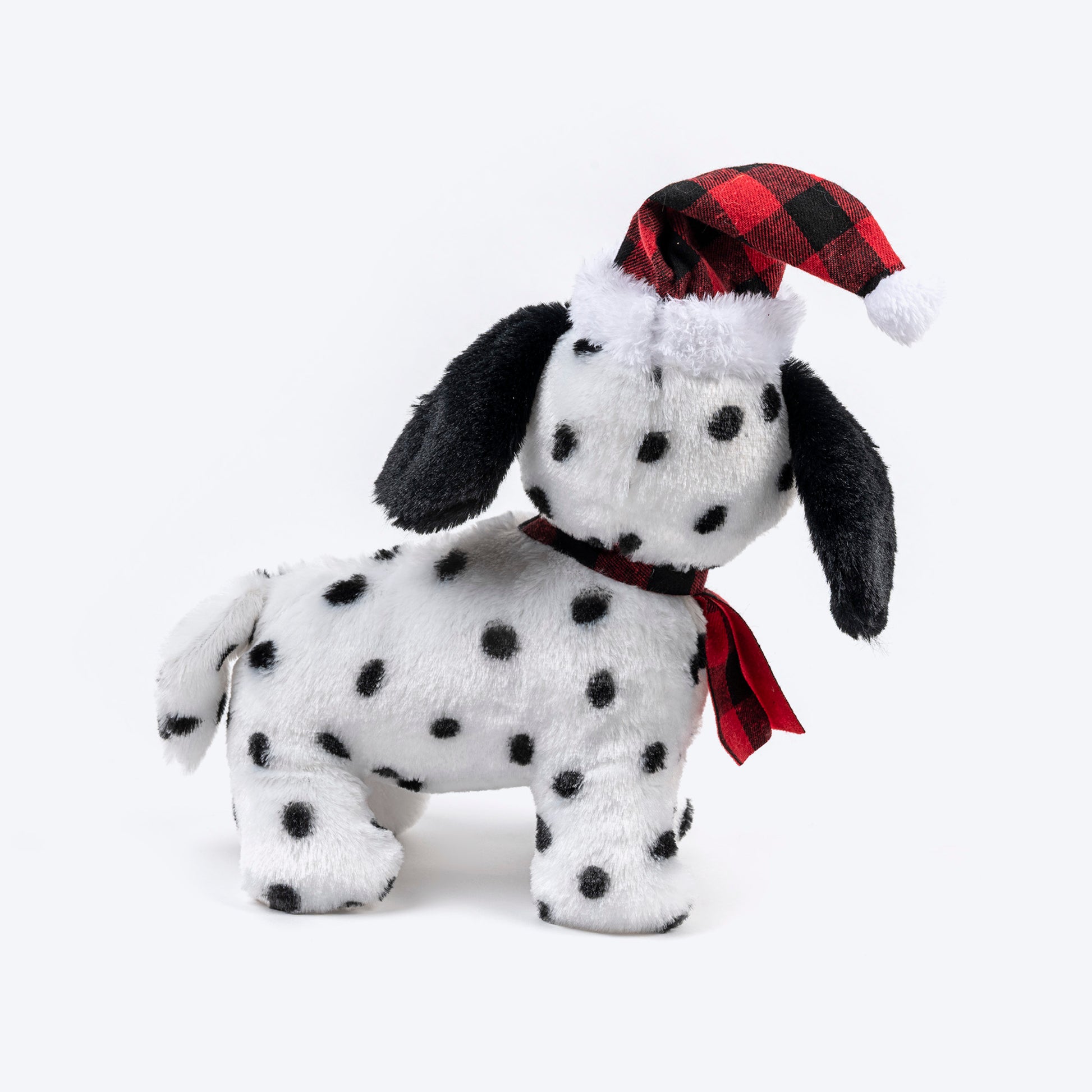 HUFT Dotted Doggo Plush Toy For Dog - White & Black - Heads Up For Tails