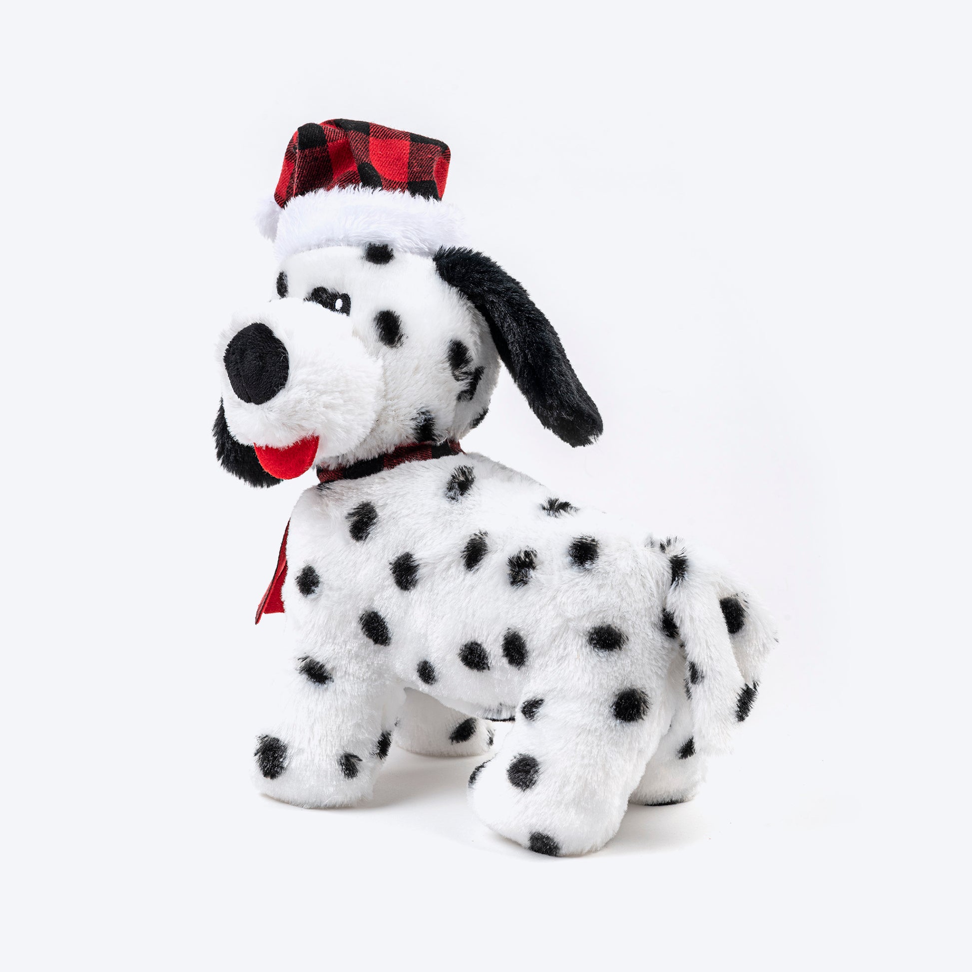 HUFT Dotted Doggo Plush Toy For Dog - White & Black - Heads Up For Tails
