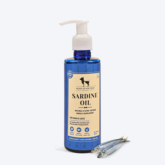 HUFT Sardine Oil for Dogs and Cats - 200 ml - Heads Up For Tails