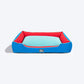 HUFT Classic Lounger Dog Bed - Red & Imperial Blue - Heads Up For Tails