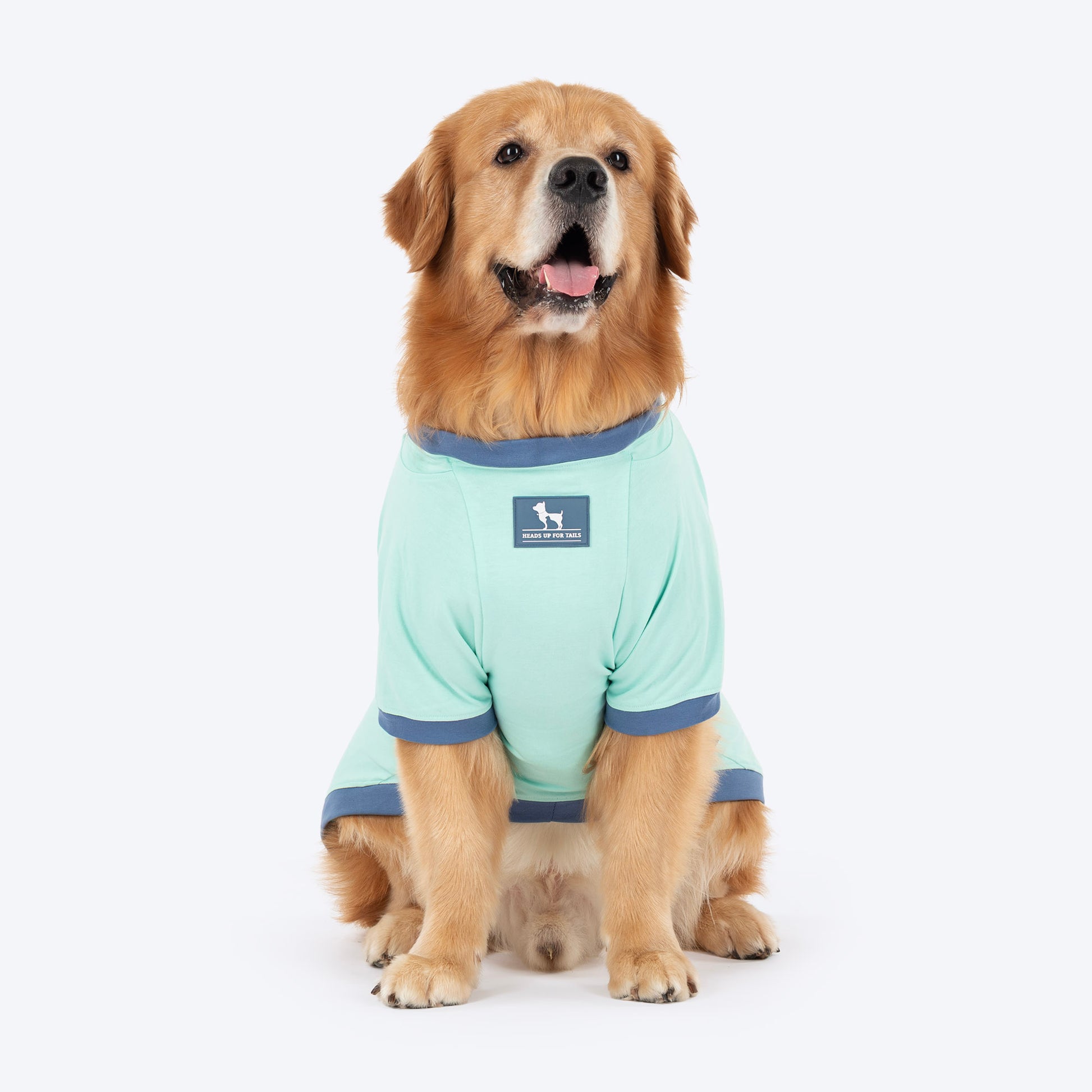 HUFT Jungle Joy Printed T-Shirt For Dog - Light Mint Green - Heads Up For Tails