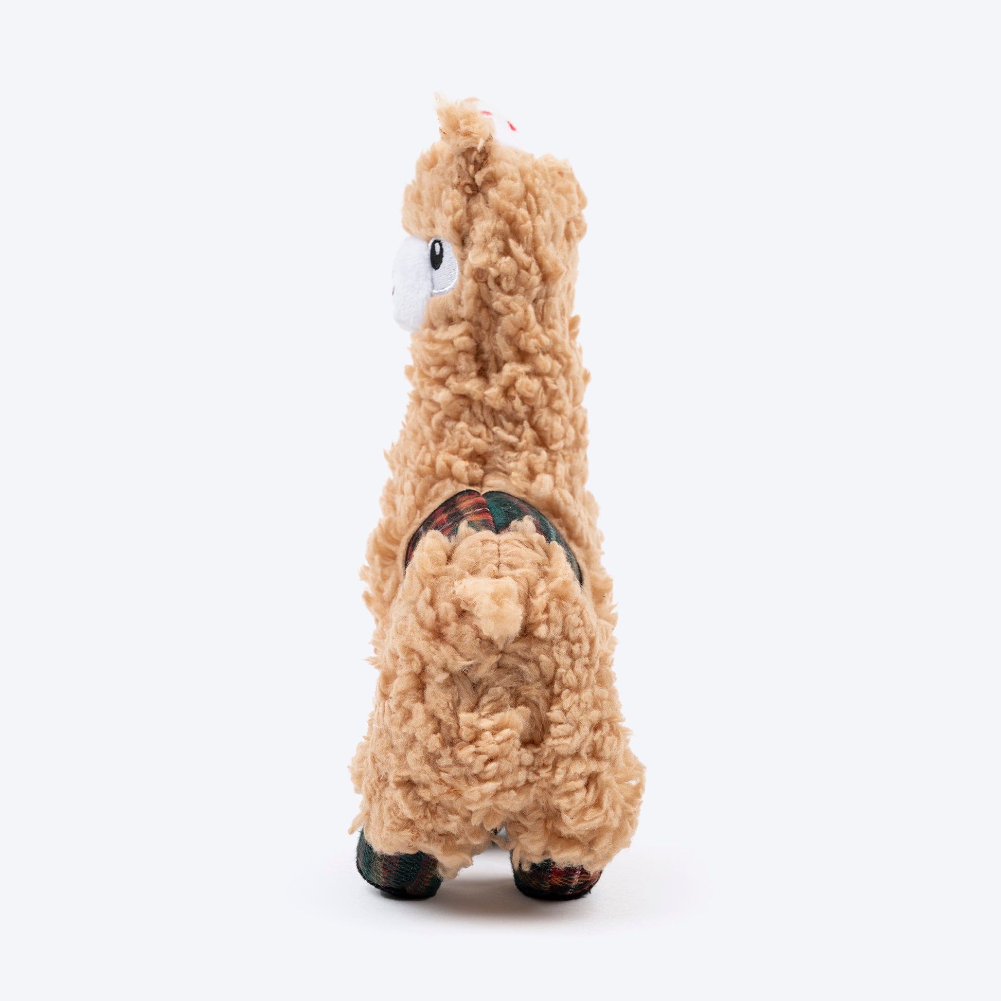 HUFT Joy Llama Plush Toy for Dog – Beige & Red - Heads Up For Tails
