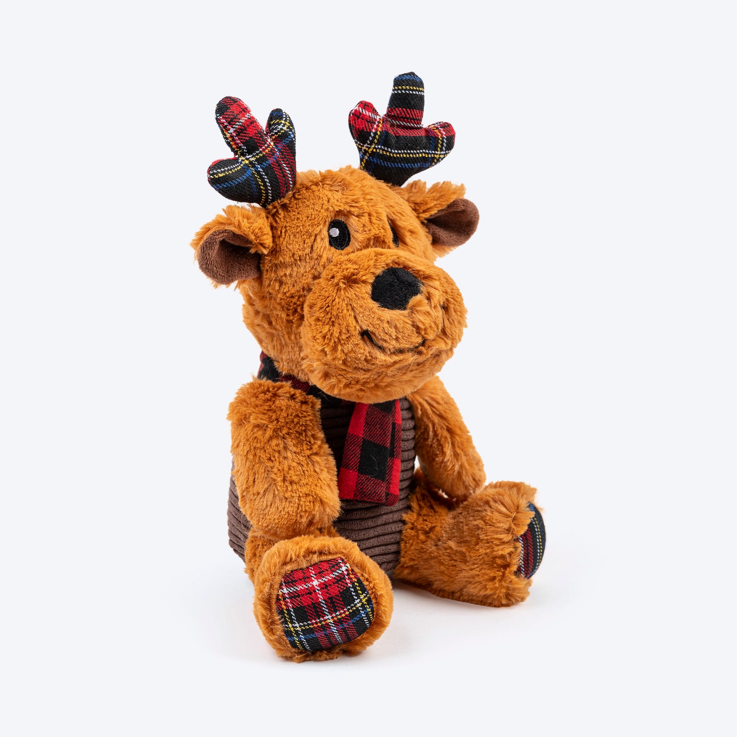 HUFT Jingle Paws Plush Toy for Dog – Brown & Red - Heads Up For Tails