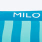 HUFT Personalised Happy Stripes Lounger Bed For Dog - Blue & Turquoise - Heads Up For Tails