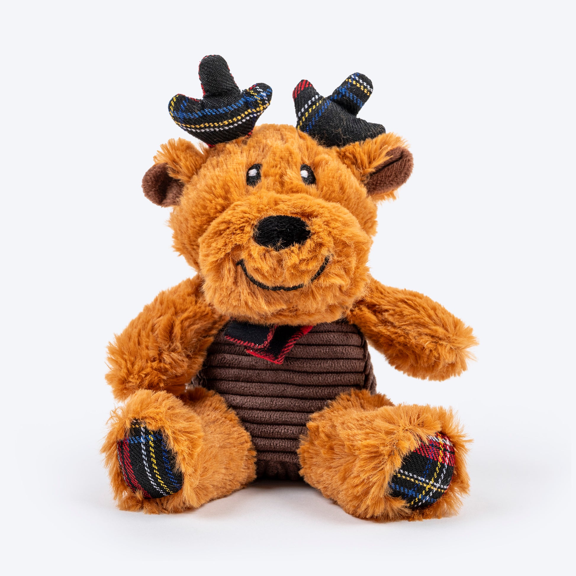 HUFT Jingle Paws Plush Toy for Dog – Brown & Red - Heads Up For Tails