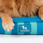 HUFT Happy Stripes Lounger Bed For Dog - Blue & Turquoise - Heads Up For Tails