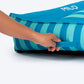 HUFT Personalised Happy Stripes Lounger Bed For Dog - Blue & Turquoise - Heads Up For Tails