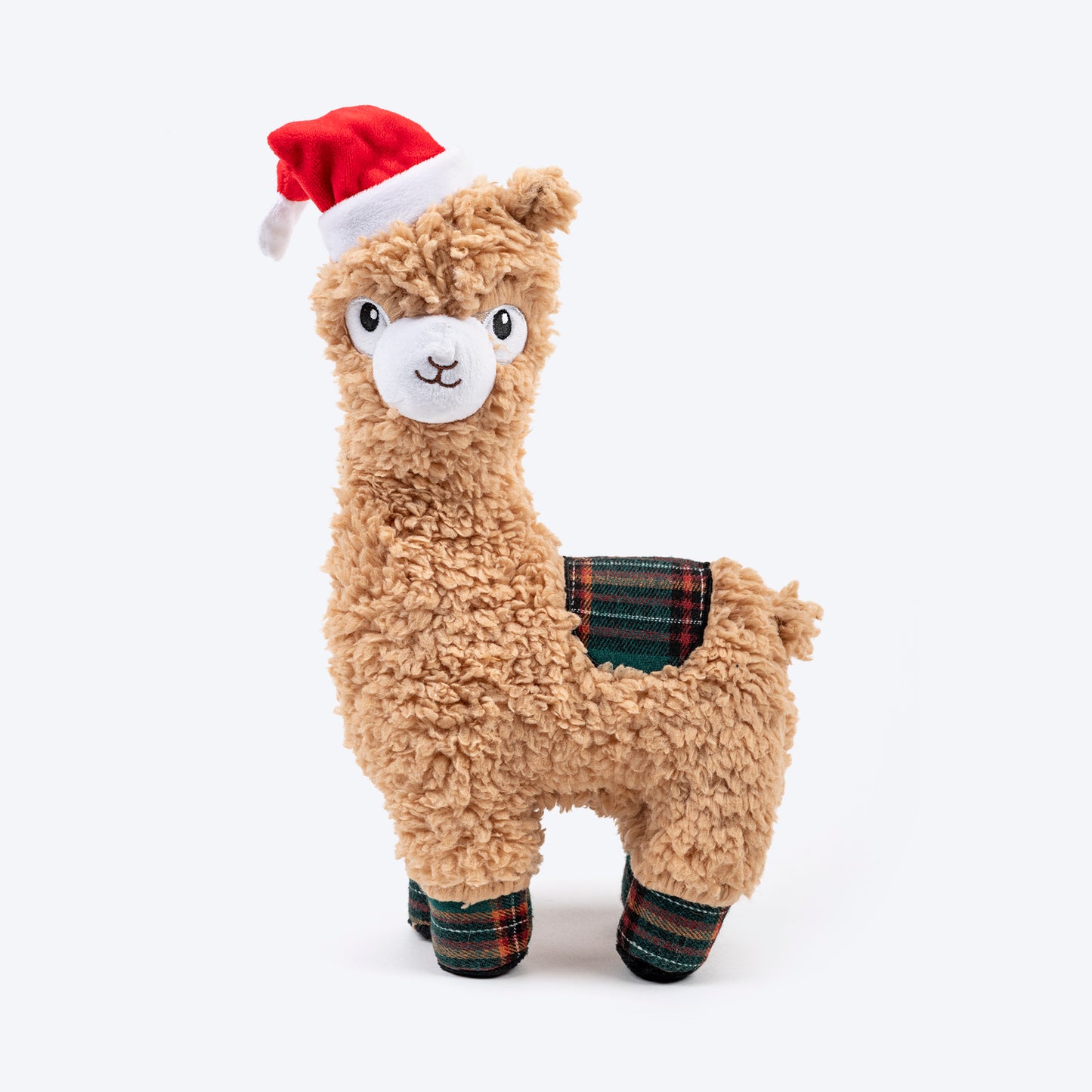 HUFT Joy Llama Plush Toy for Dog – Beige & Red - Heads Up For Tails