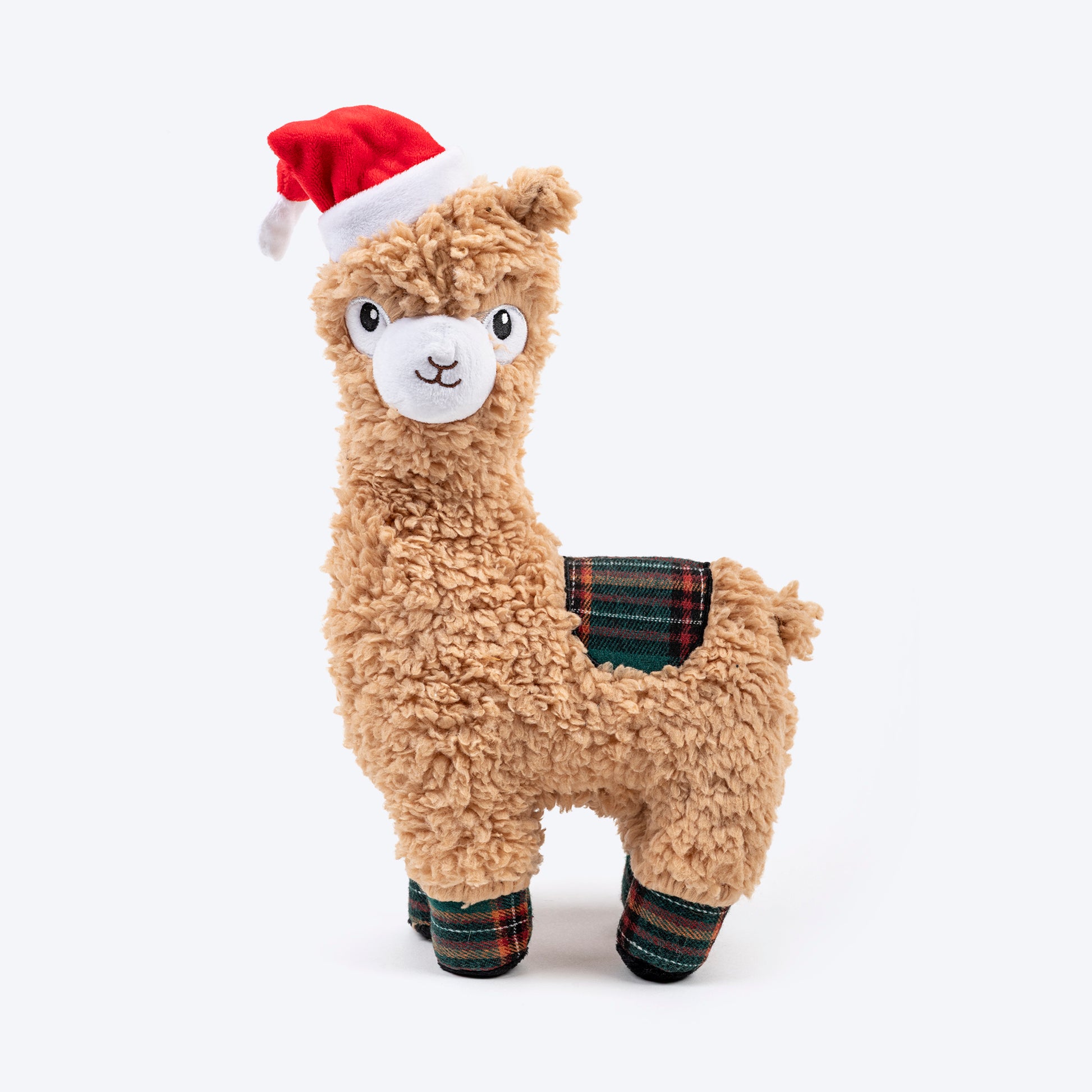 HUFT Joy Llama Plush Toy for Dog – Beige & Red - Heads Up For Tails