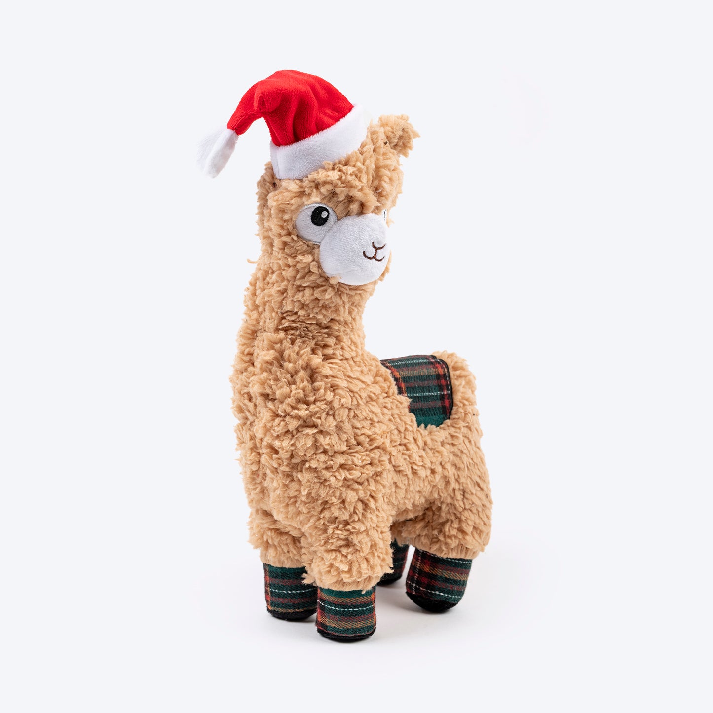 HUFT Joy Llama Plush Toy for Dog – Beige & Red - Heads Up For Tails