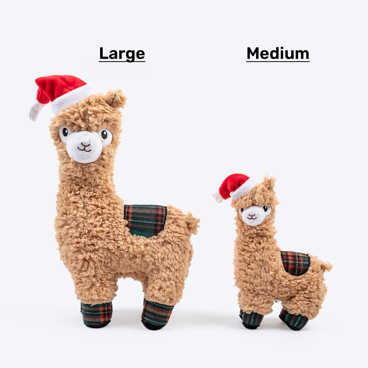 HUFT Joy Llama Plush Toy For Dog – Beige & Red - Heads Up For Tails