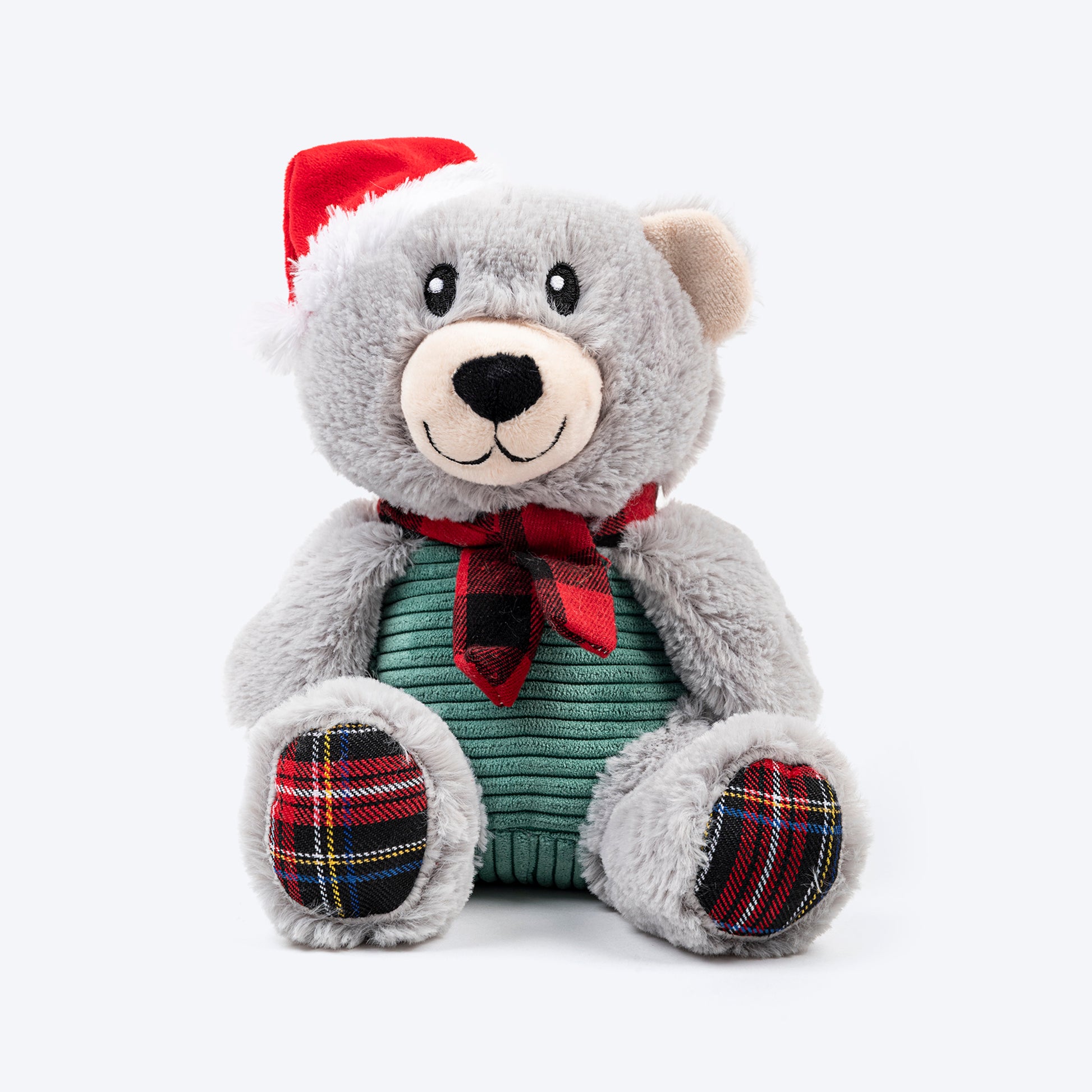 HUFT Beary Merry Plush Toy for Dog – White & Green - Heads Up For Tails