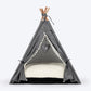 HUFT Personalised Cozy Fort Teepee Tent Bed For Dog & Cat - Charcoal Black - Heads Up For Tails