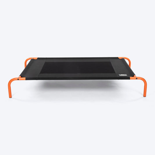 HUFT Elevated Bed For Dog - Black & Orange - Heads Up For Tails