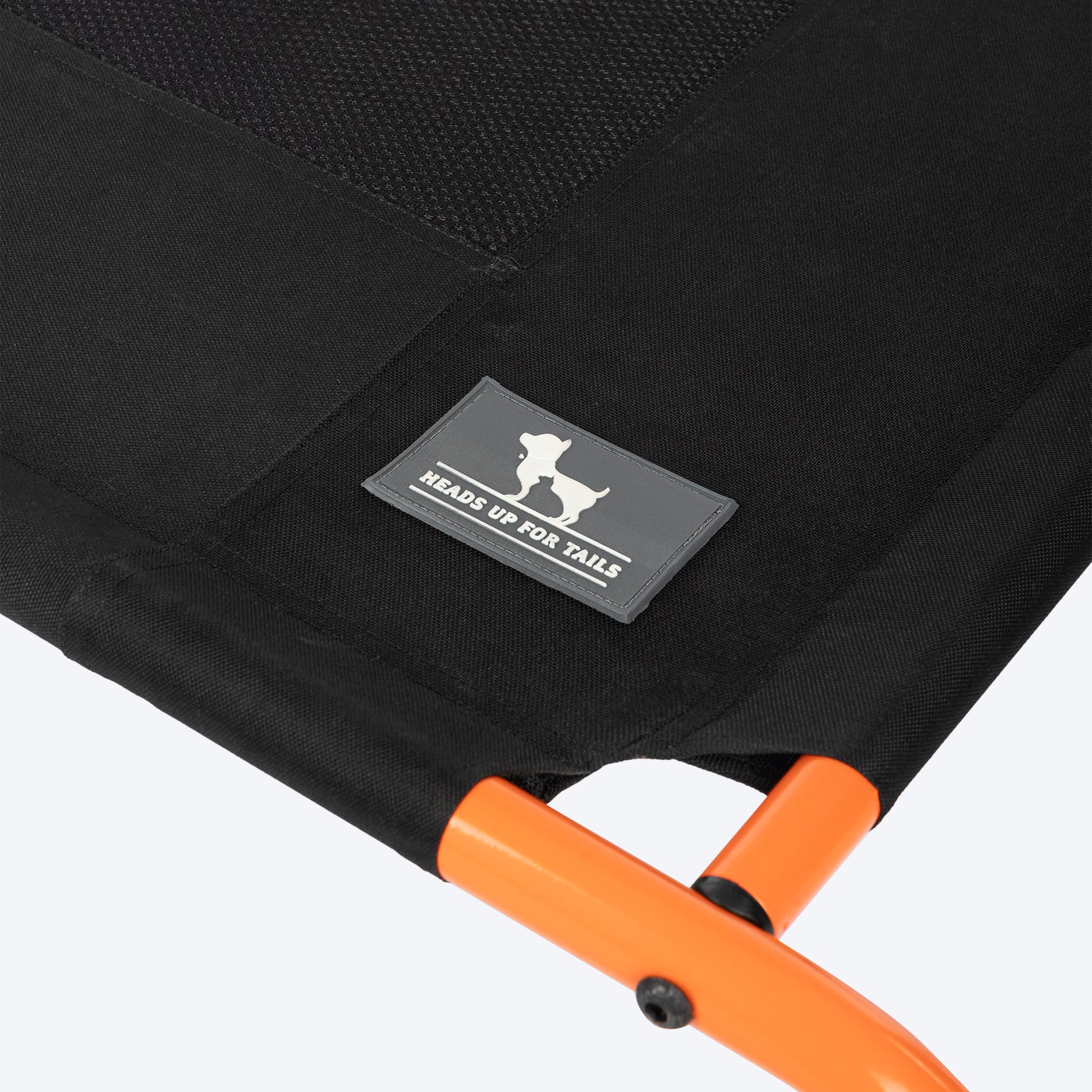 HUFT Elevated Bed For Dog - Black & Orange - Heads Up For Tails