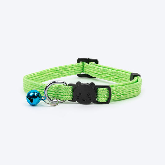 TLC Collar With Bell For Cat - Neon Green