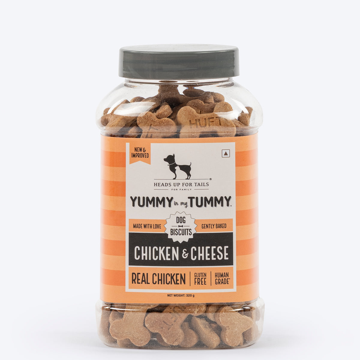 HUFT Yummy In My Tummy Chicken & Cheese Gluten-Free Biscuits, Gluten-Free, High-Protein, Easy to Digest