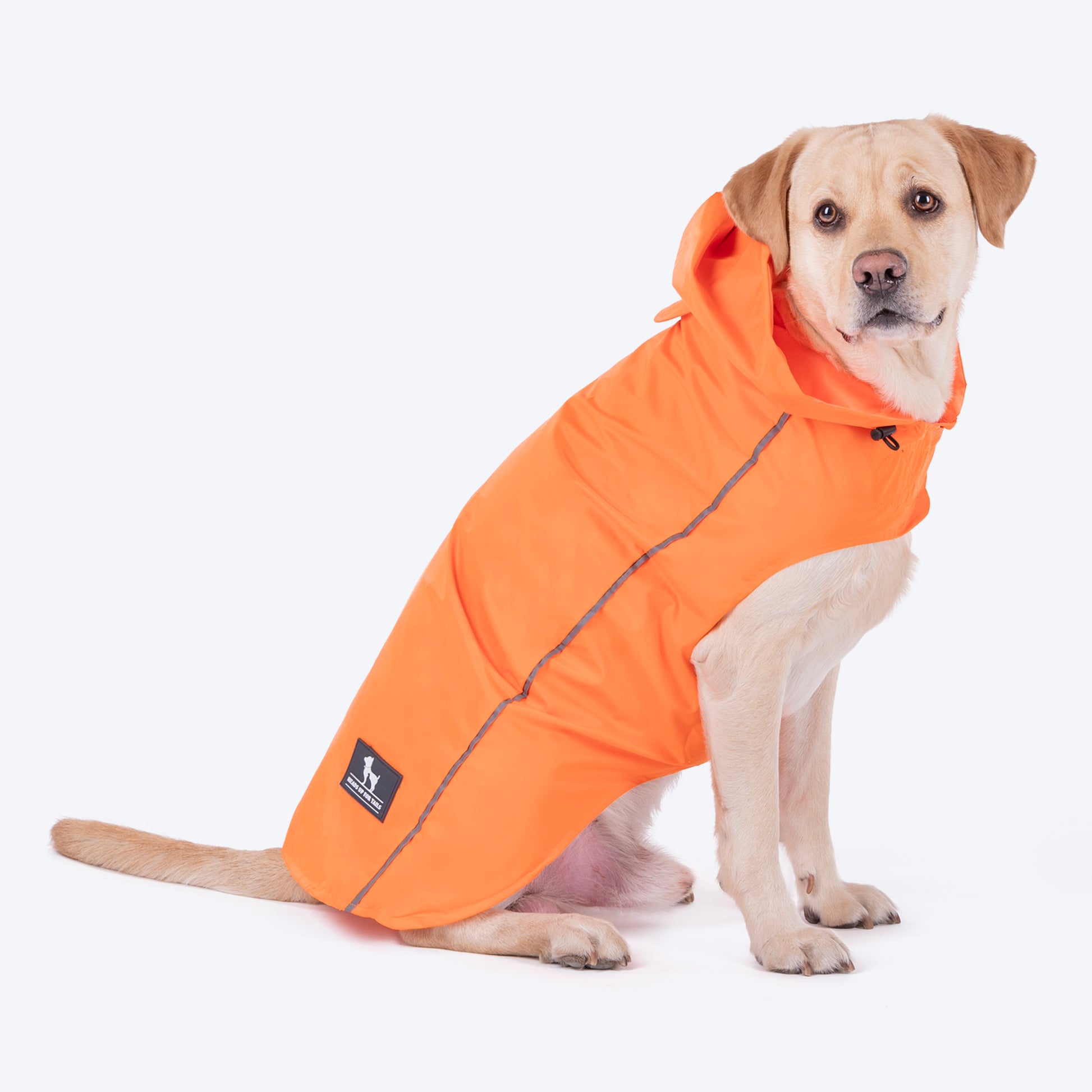 HUFT Rain Dancers Raincoats for Dog - Orange - Heads Up For Tails