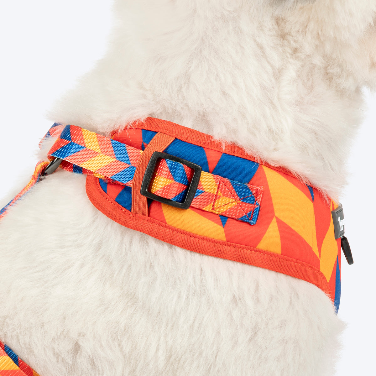 HUFT Dynamic Chevron Adjustable Harness For Dog - Red & Yellow - Heads Up For Tails