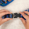HUFT Scribble Dribble Adjustable Harness For Dog - Blue - Heads Up For Tails