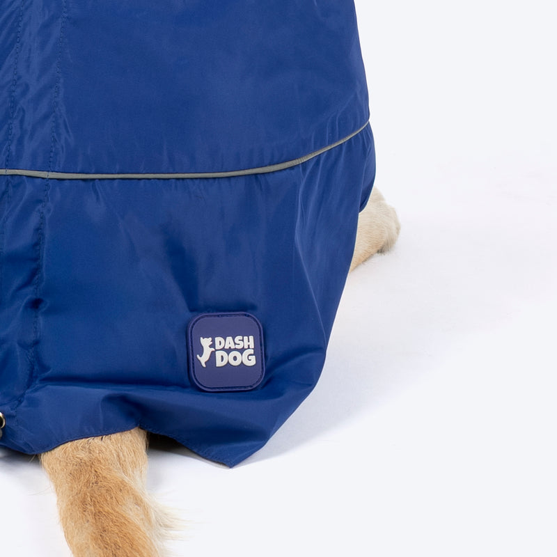 Dash Dog DewDrop Raincoat For Dog - Navy Blue - Heads Up For Tails