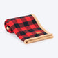 HUFT Love Plaid Blanket With Bone Cushion For Dog - Red