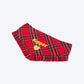 HUFT Personalised Warm Woofs Frilled Bandana For Dog & Cat - Red