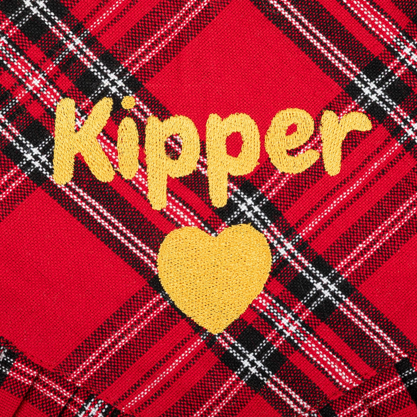 HUFT Personalised Warm Woofs Frilled Bandana For Dog & Cat - Red