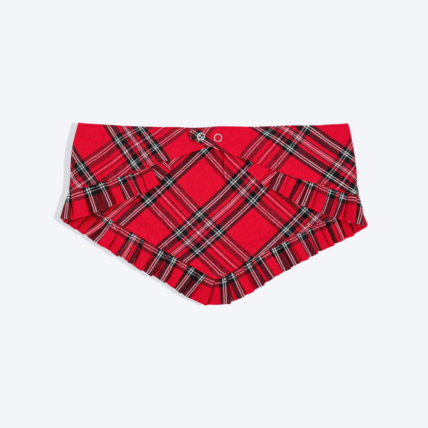 HUFT Personalised Warm Woofs Frilled Bandana For Dog & Cat - Red