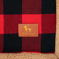 HUFT Love Plaid Blanket With Bone Cushion For Dog - Red