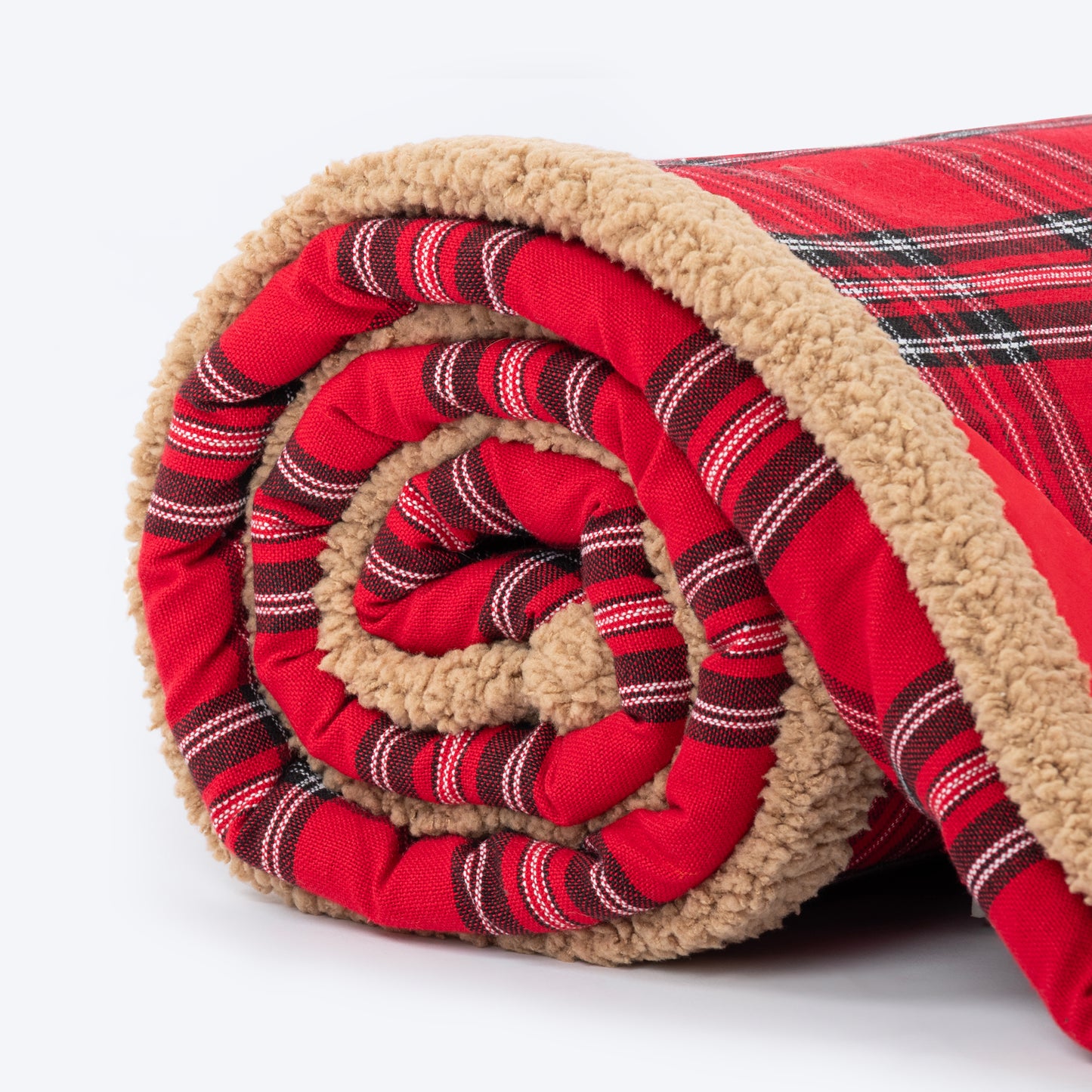 HUFT Personalised Tartan Plaid Snuggle Blanket For Dog & Cat - Red