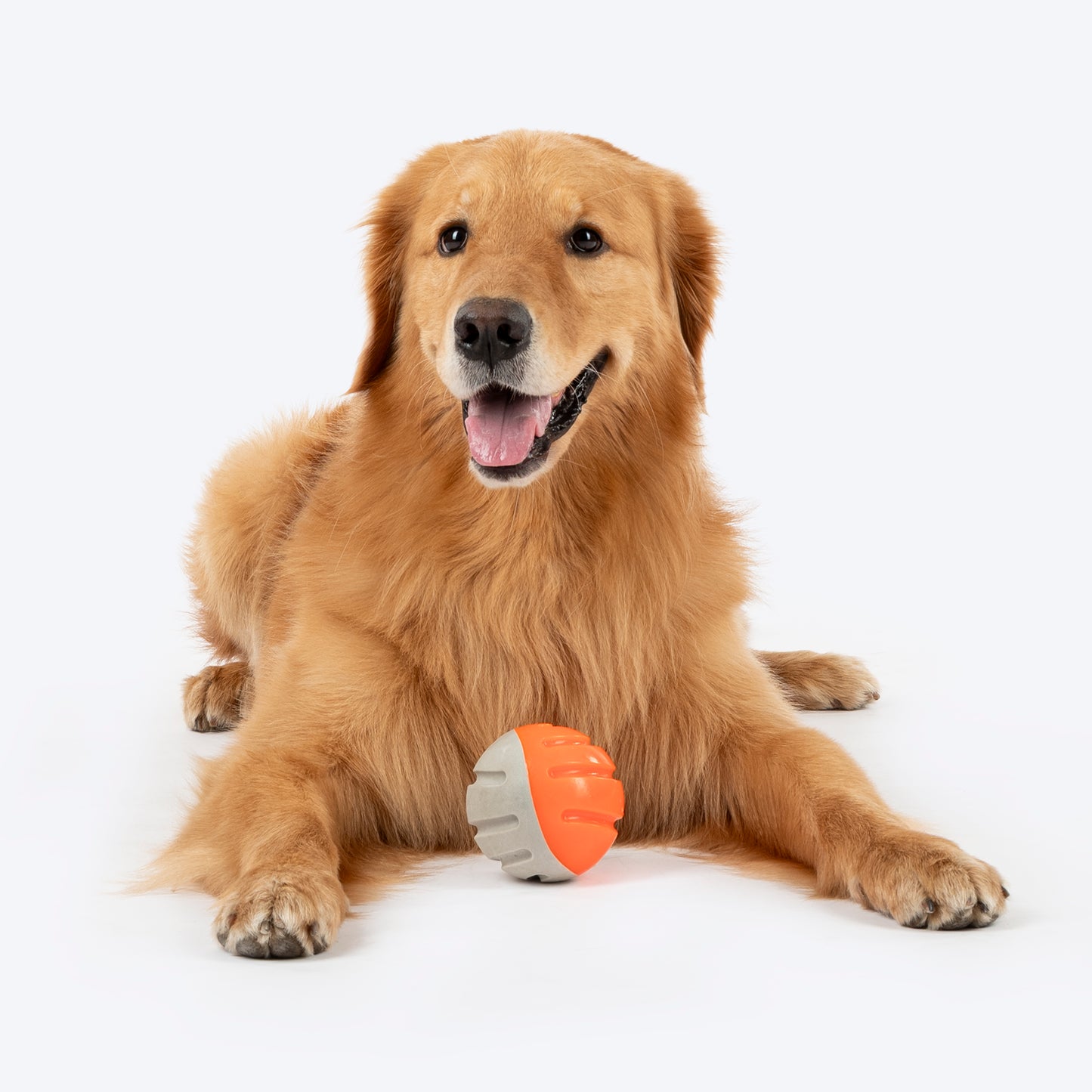 Dash Dog Double Trouble Ball For Dog - Orange & Grey