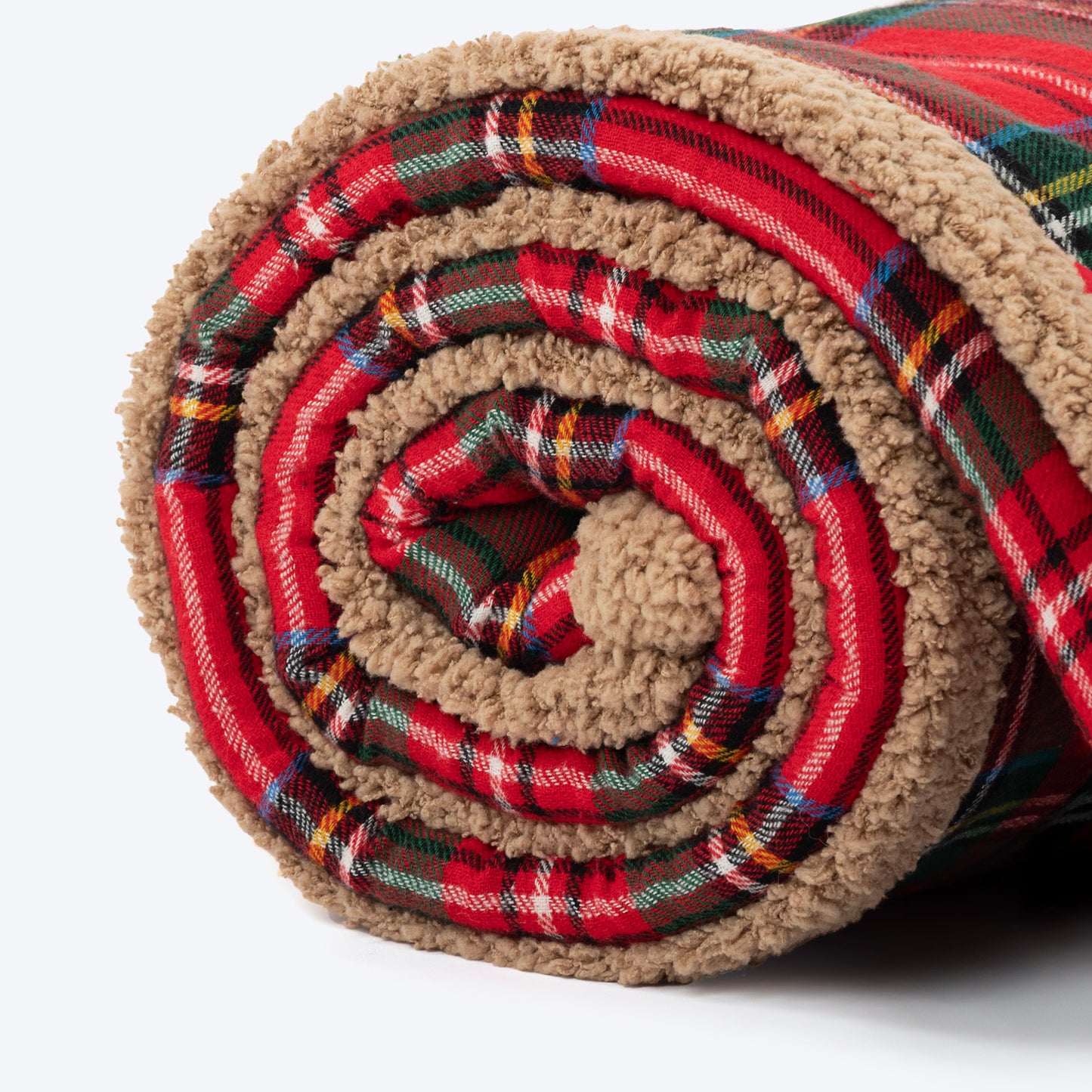 HUFT Personalised Tartan Snuggle Blanket For Dog & Cat - Red & Green