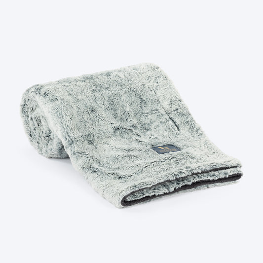 HUFT Furry Comfort Blanket For Dog & Cat - Grey - Heads Up For Tails