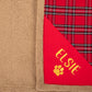 HUFT Personalised Tartan Plaid Snuggle Blanket For Dog & Cat - Red