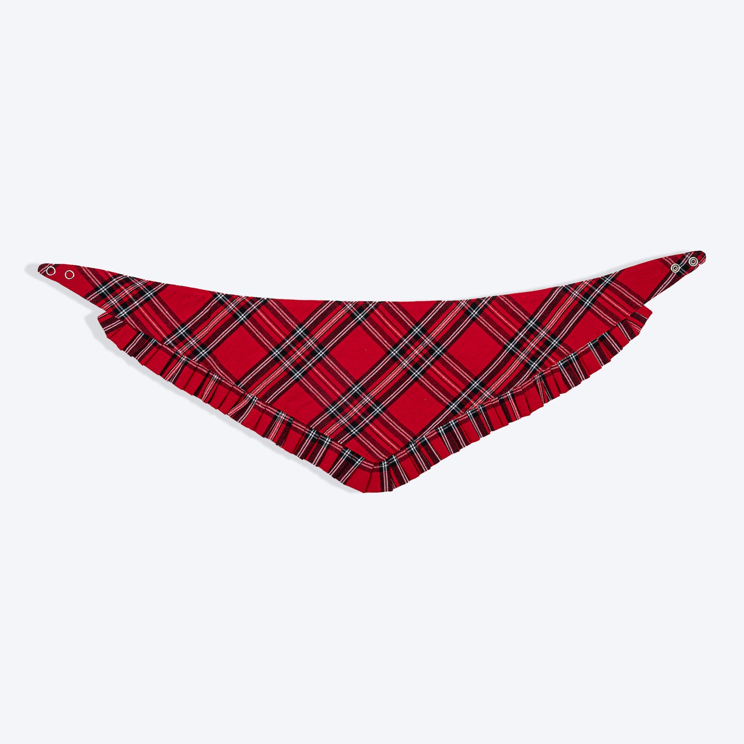 HUFT Personalised Warm Woofs Frilled Bandana For Dog & Cat - Red