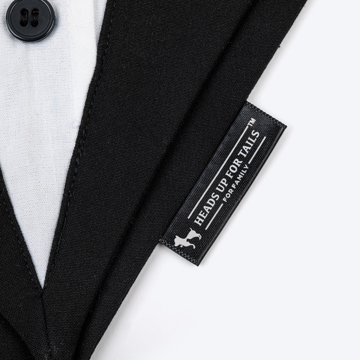 HUFT Casino Royale Tuxedo Bandana For Dog - Black - Heads Up For Tails