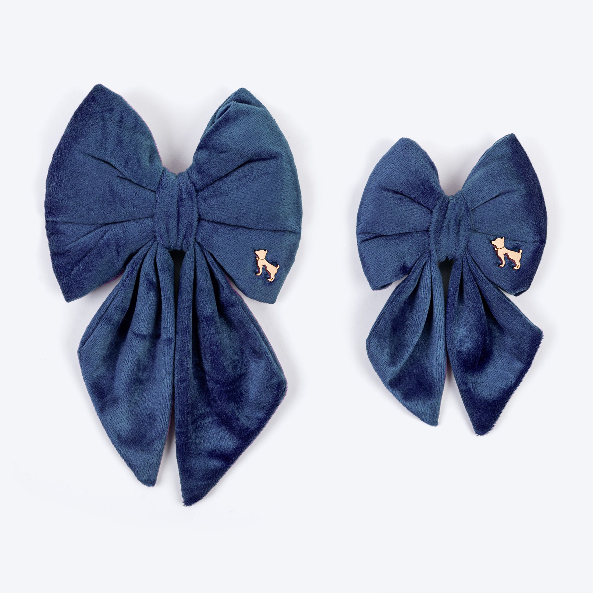HUFT Regal Luxe Bow Tie For Dog - Navy - Heads Up For Tails