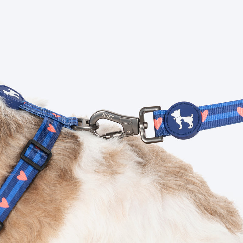 HUFT Striped Love Adjustable Harness For Dog - Navy - Heads Up For Tails