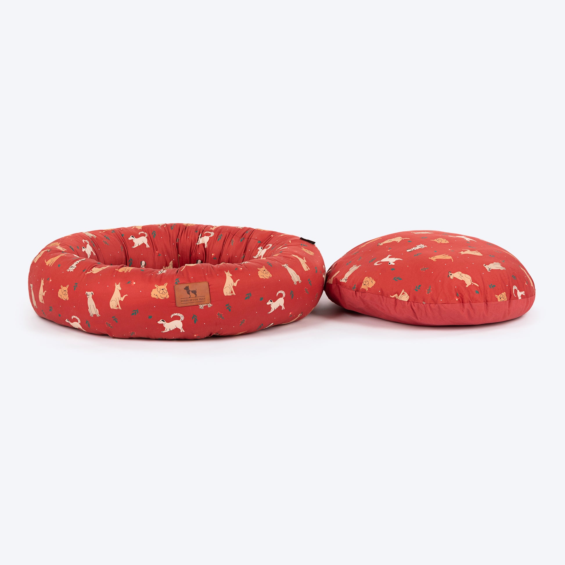 HUFT Bloom Buddies Donut Bed For Dog - Rust - Heads Up For Tails