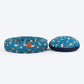 HUFT Bark & Bloom Donut Bed For Dog - Blue - Heads Up For Tails