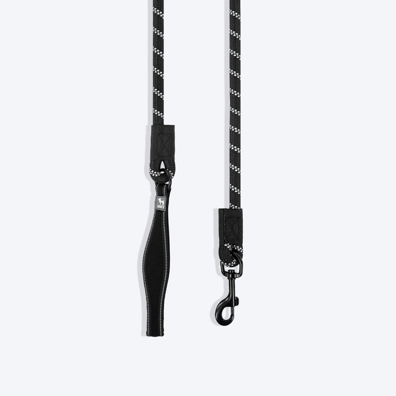 HUFT Classic Rope Leash For Dog - Black - 5 ft - Heads Up For Tails