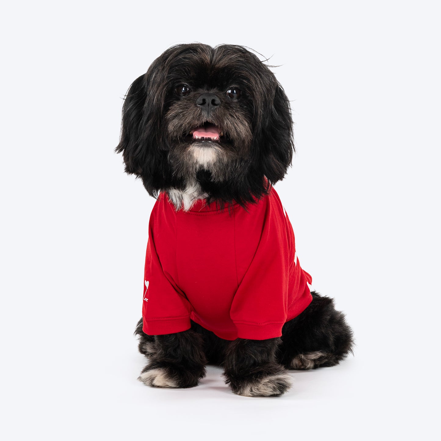 HUFT Lovers Printed T-Shirt For Dog - Red - Heads Up For Tails