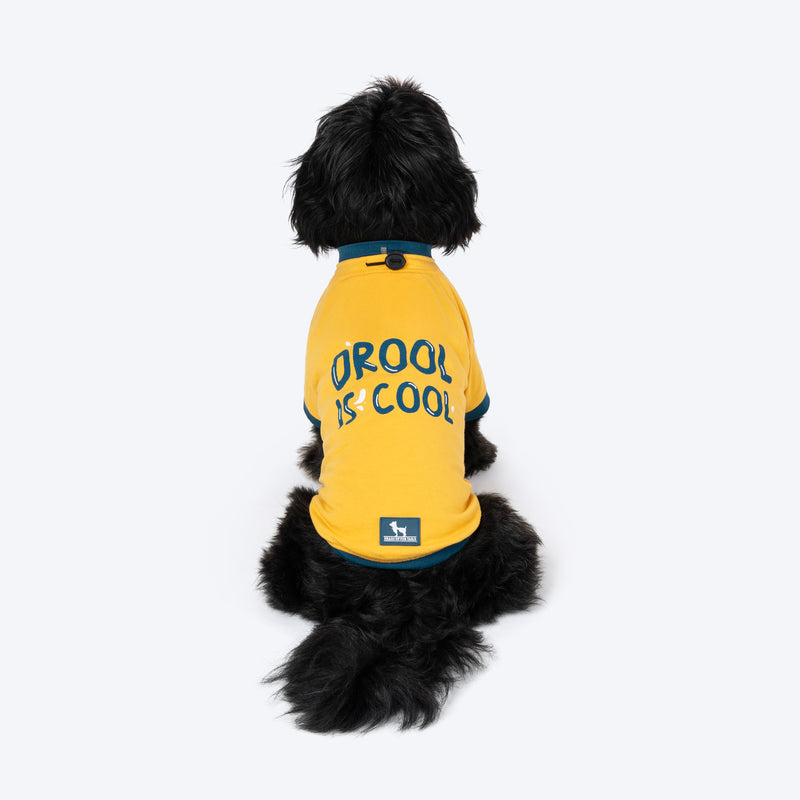 HUFT Drool Is Cool T-Shirt For Dog - Yellow - Heads Up For Tails