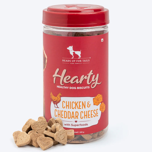 Hearty Chicken & Cheddar Cheese Dog Biscuits Gluten-Free 320g - Heads Up For Tails